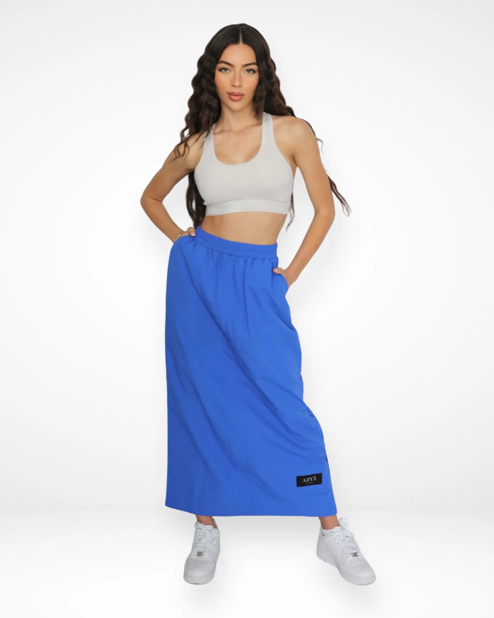 207 MAXI SPRAY SKIRT // COBALT BLUE