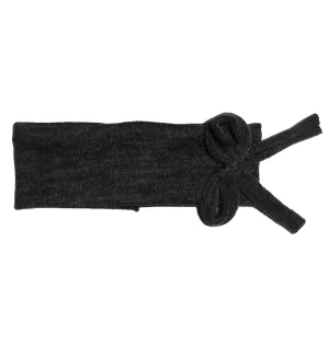 Bébé Bow Headwrap // Black KNIT