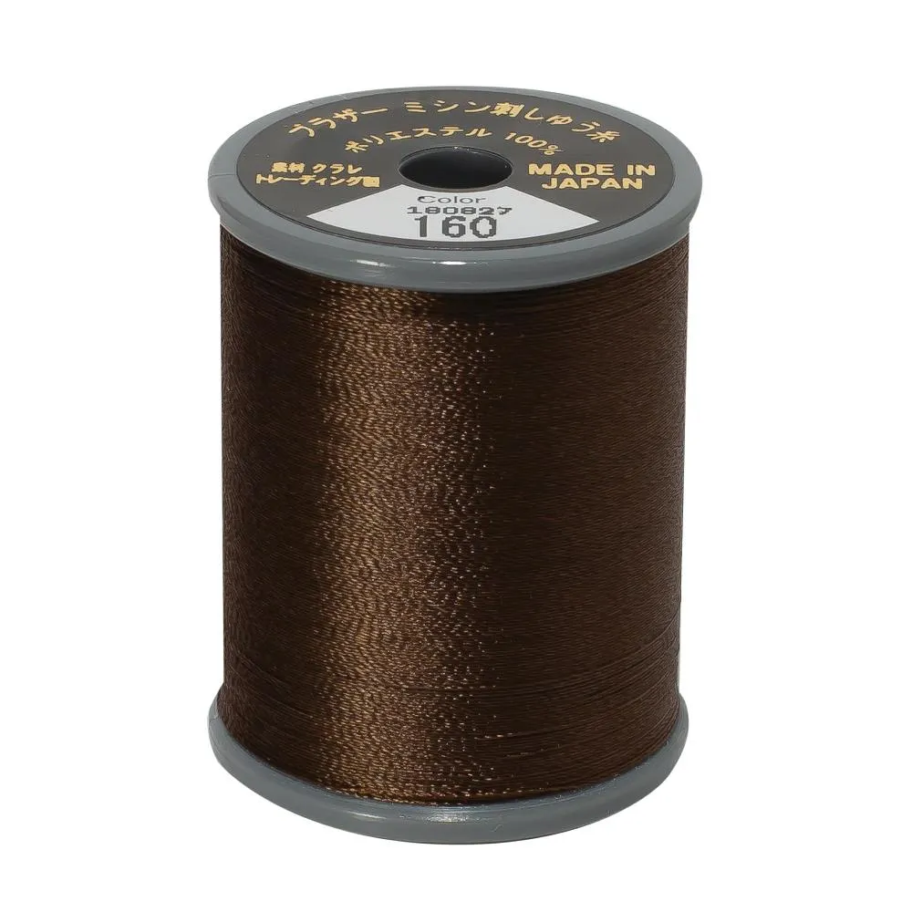 Brother Embroidery Flesh Tone Thread 160 dark chocolate