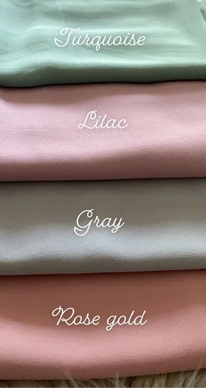 Chiffon Non-Slip Hijab in Light Shades حجاب الشيفون الثابت بالوانٍ زاهيه