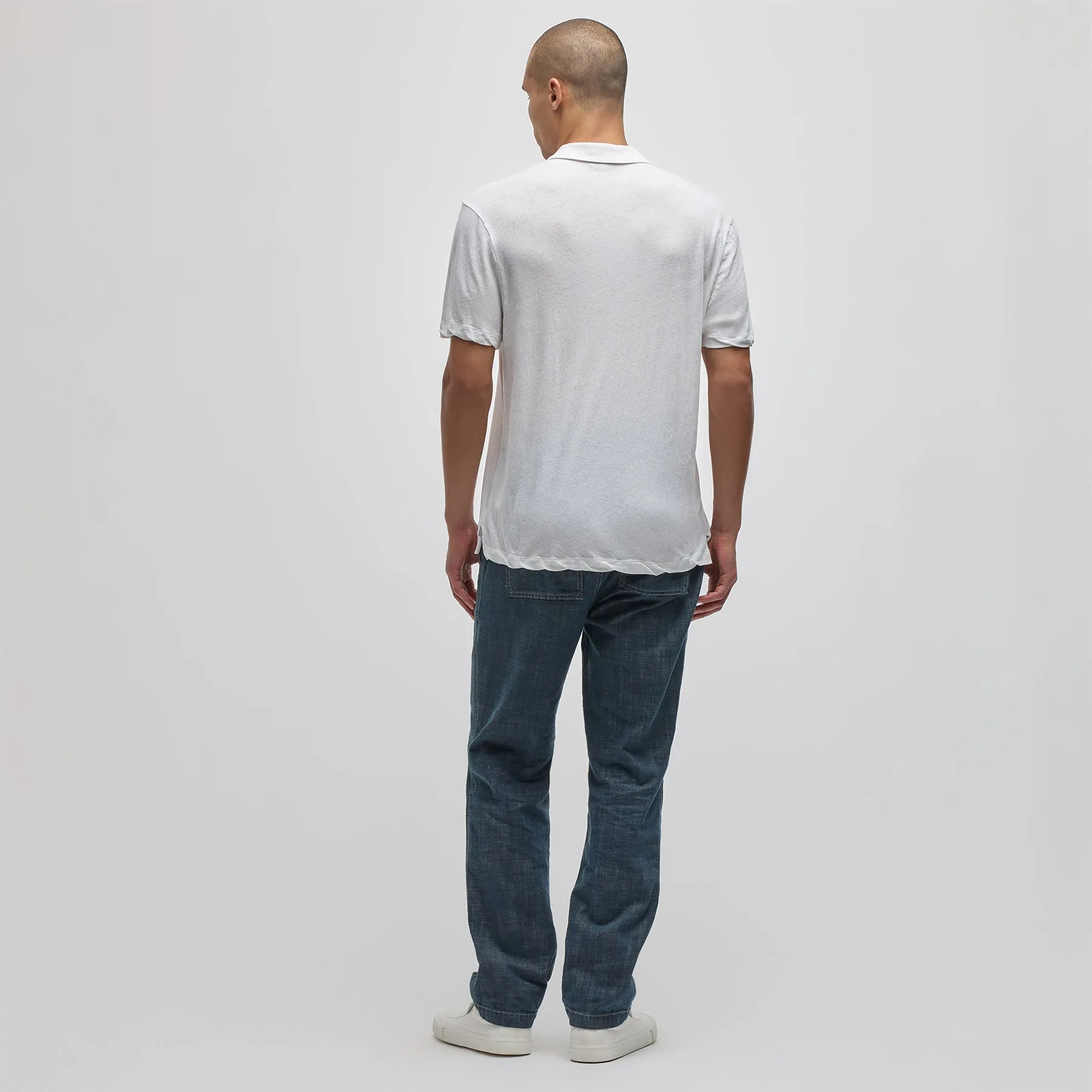 Cotton Jersey Polo - White