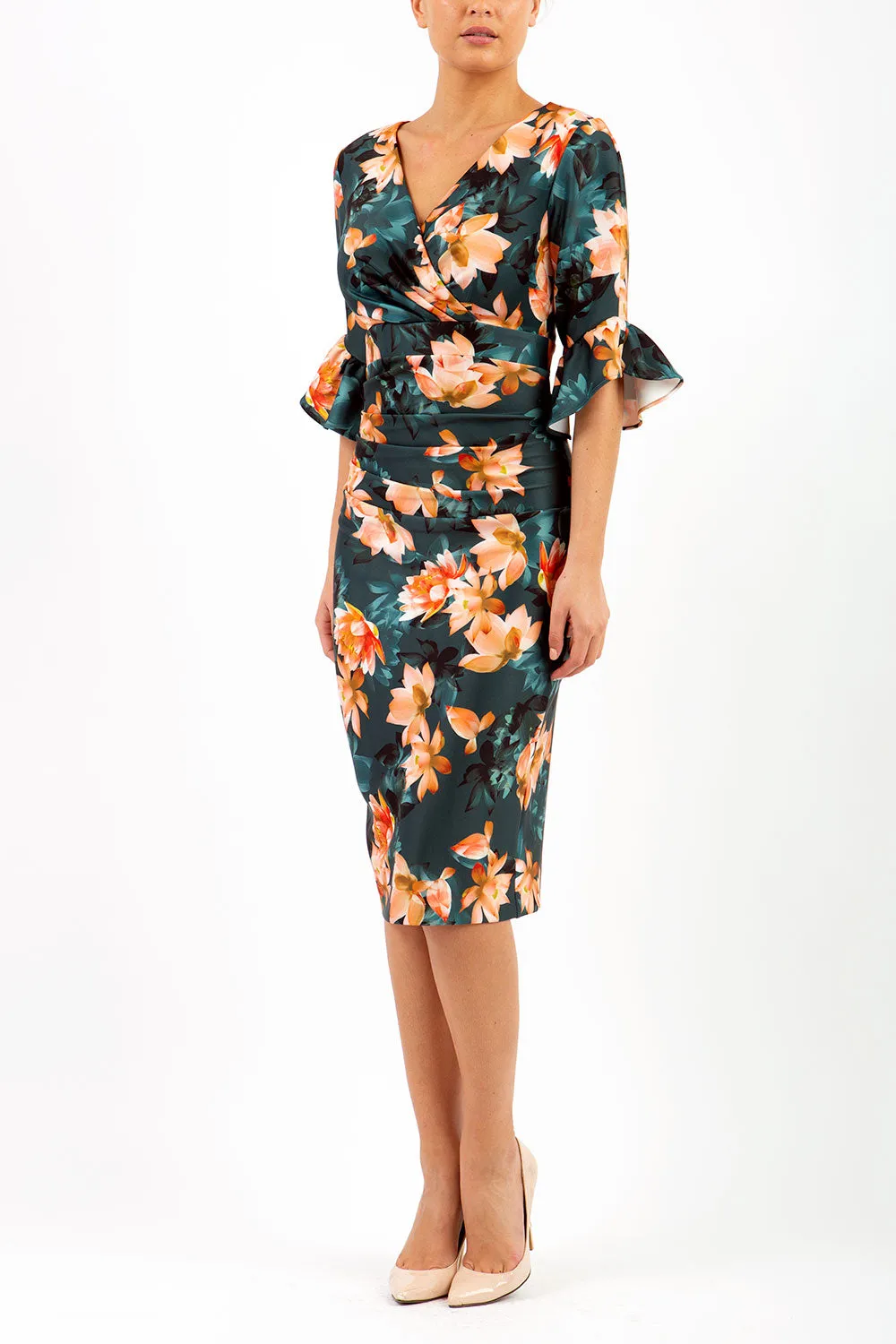 Ellen Contour Stretch Print Dress