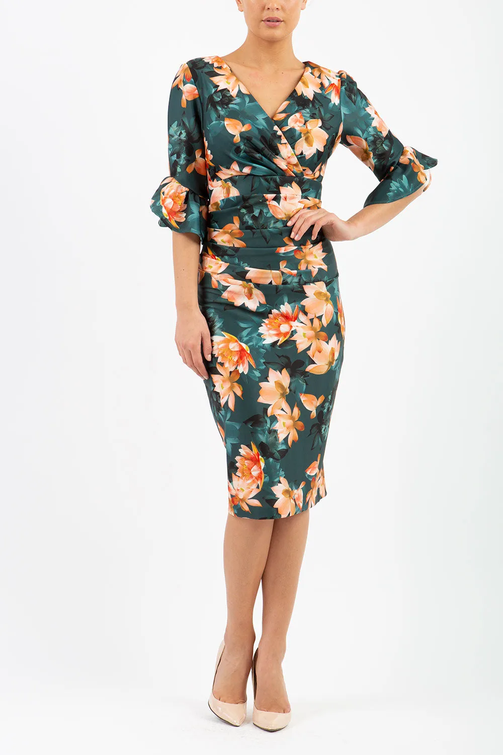 Ellen Contour Stretch Print Dress