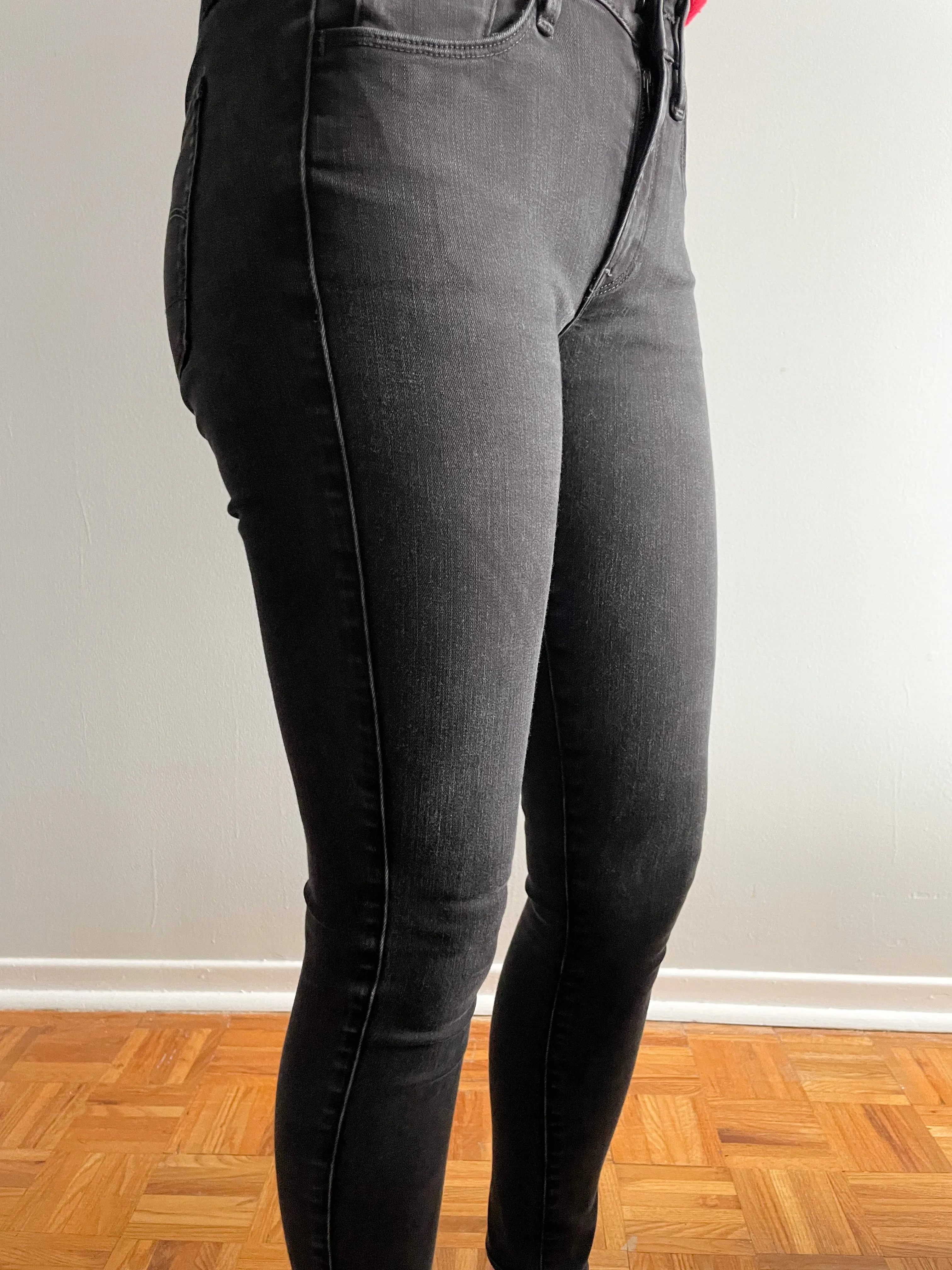 G Star Raw Dusty Grey Black Mid Rise Skinny Jeans - 24/28 (XS)