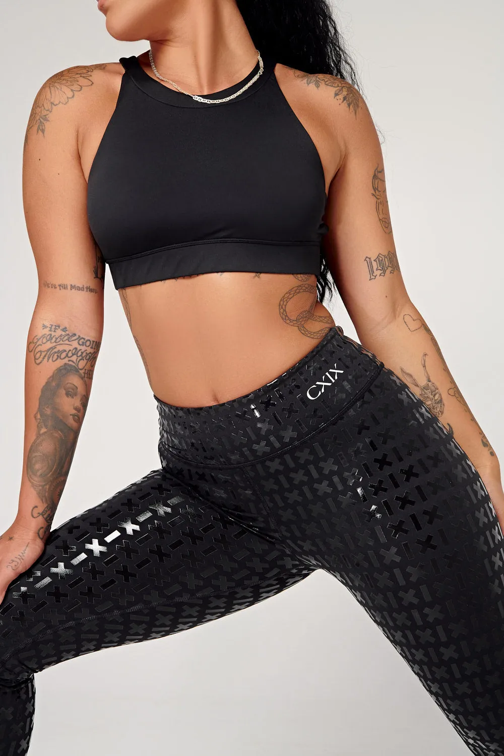 Gecko Grip™ Leggings: Black Waistband Grip