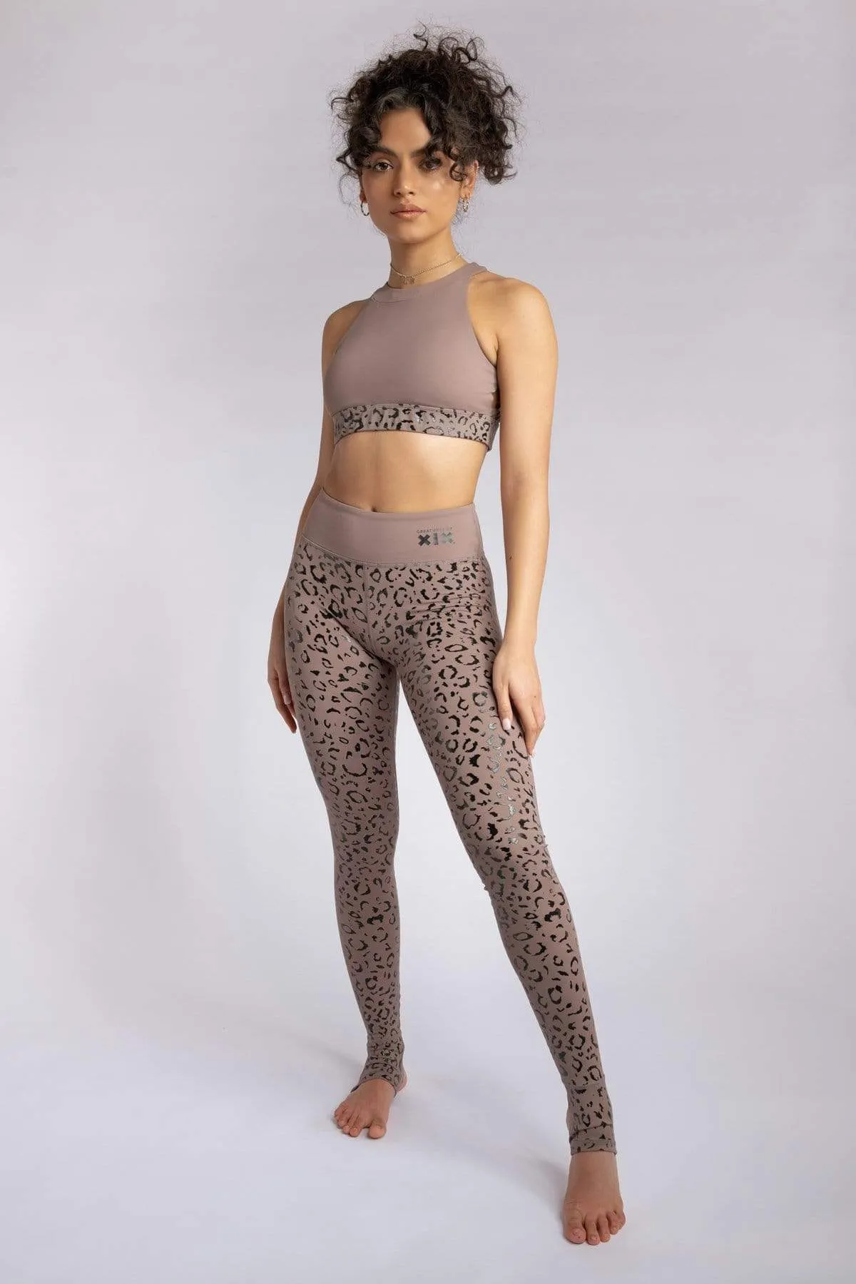 Gecko Grip™ Leggings: Dusky Leopard