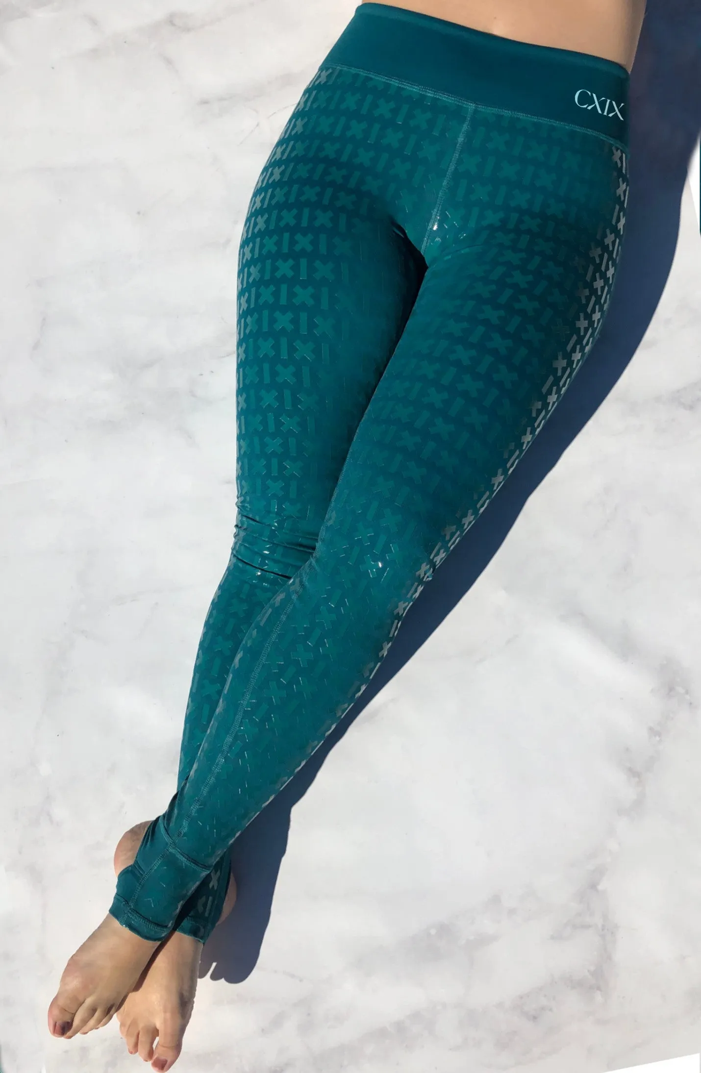 Gecko Grip™ Leggings: Teal