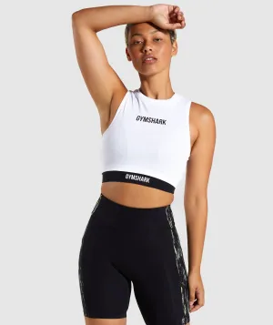 Gymshark Non Stop Crop Top - White