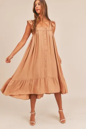 Hailey Midi in Tan