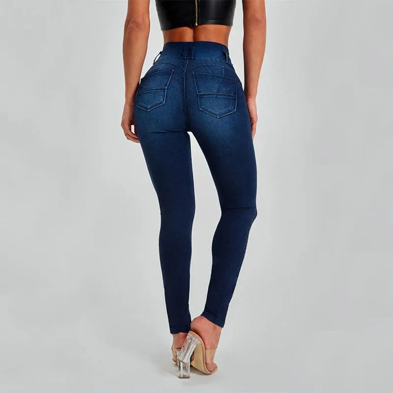 High Waist Jeans Women's Skinny Trousers Tight Stretch Shaping And Hip Lifting Pants