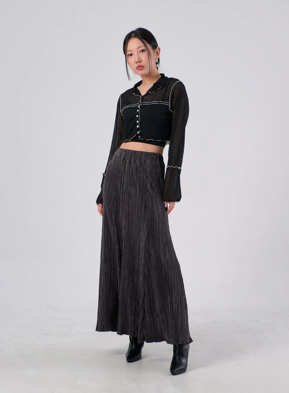 High Waist Maxi Skirt IA305