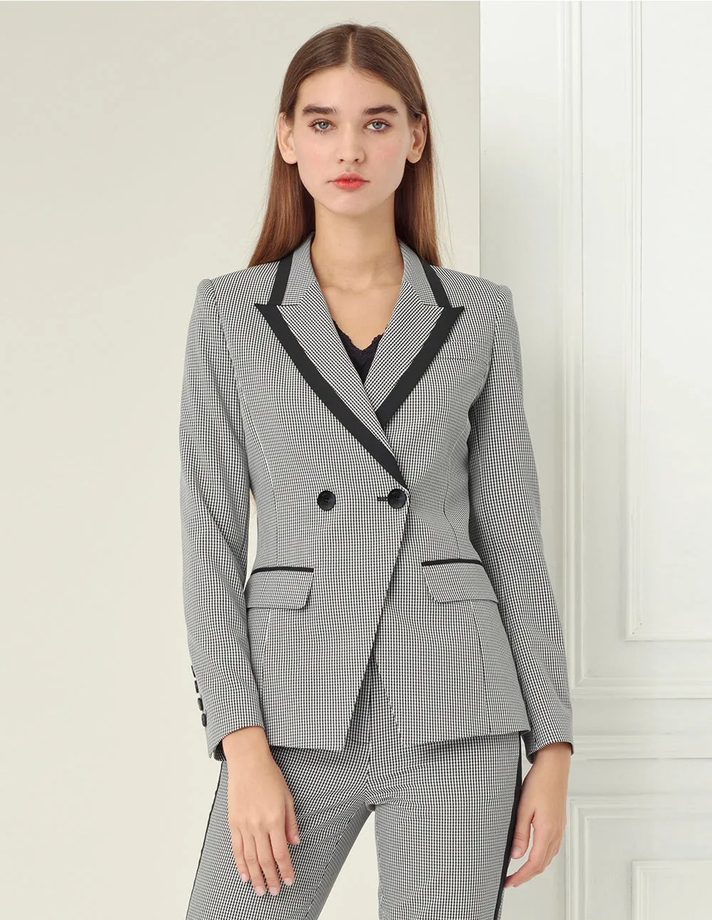 Houndstooth Slim Fit Blazer