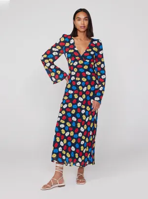 Libby Navy Floral Maxi Dress