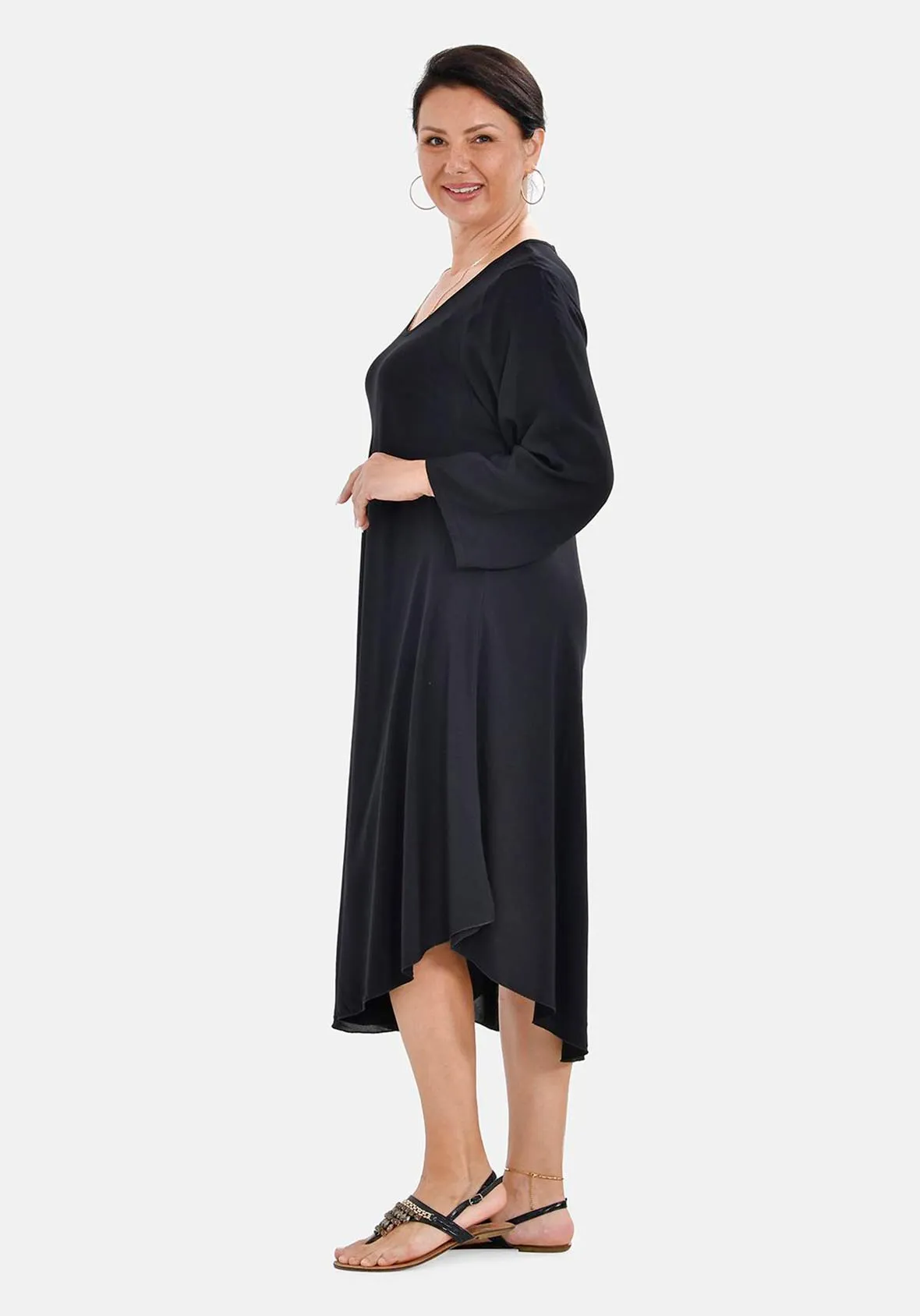 Long Sleeves Flowy Umbrella Dress