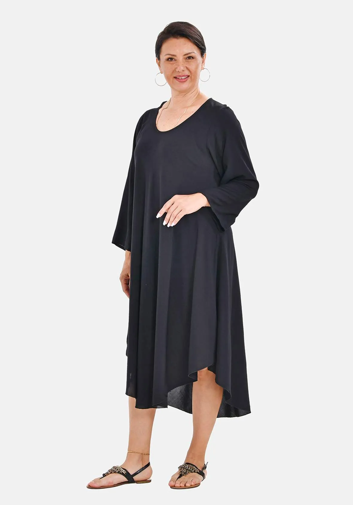 Long Sleeves Flowy Umbrella Dress