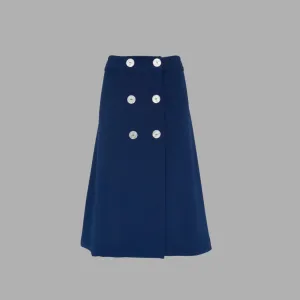 LORETTA CAPONI LARISSA SKIRT IN BLUEBERRY CREPE