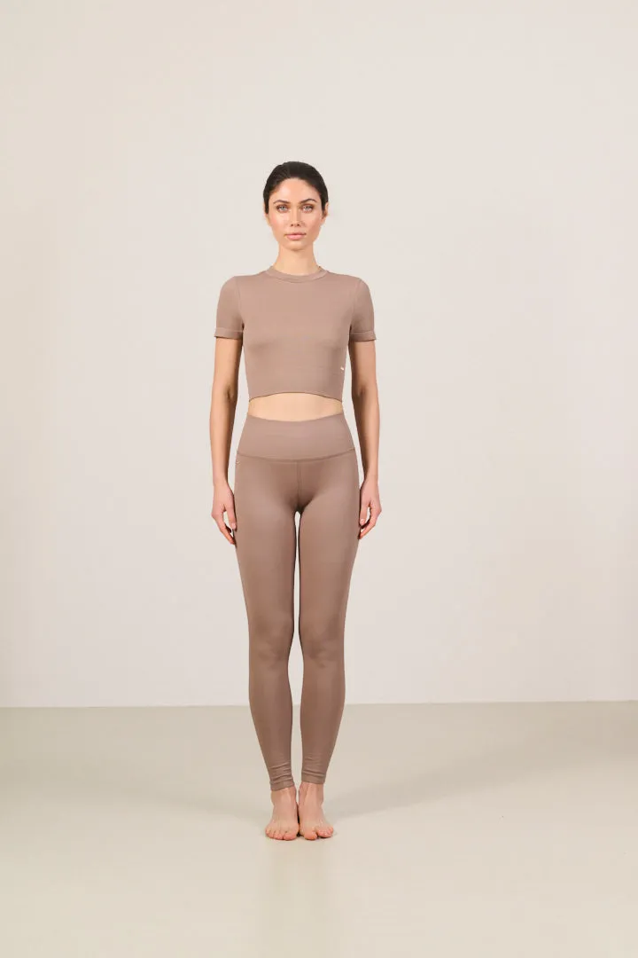 LUNA SCULPT seamless high-waisted rib legging - Fossil