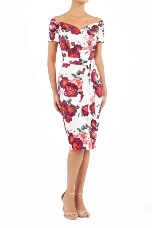 Manderley Stretch Satin Print Dress