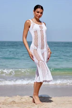 Melania Crochet Dress White