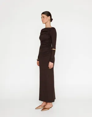 Natasha Maxi Dress (Chocolate)