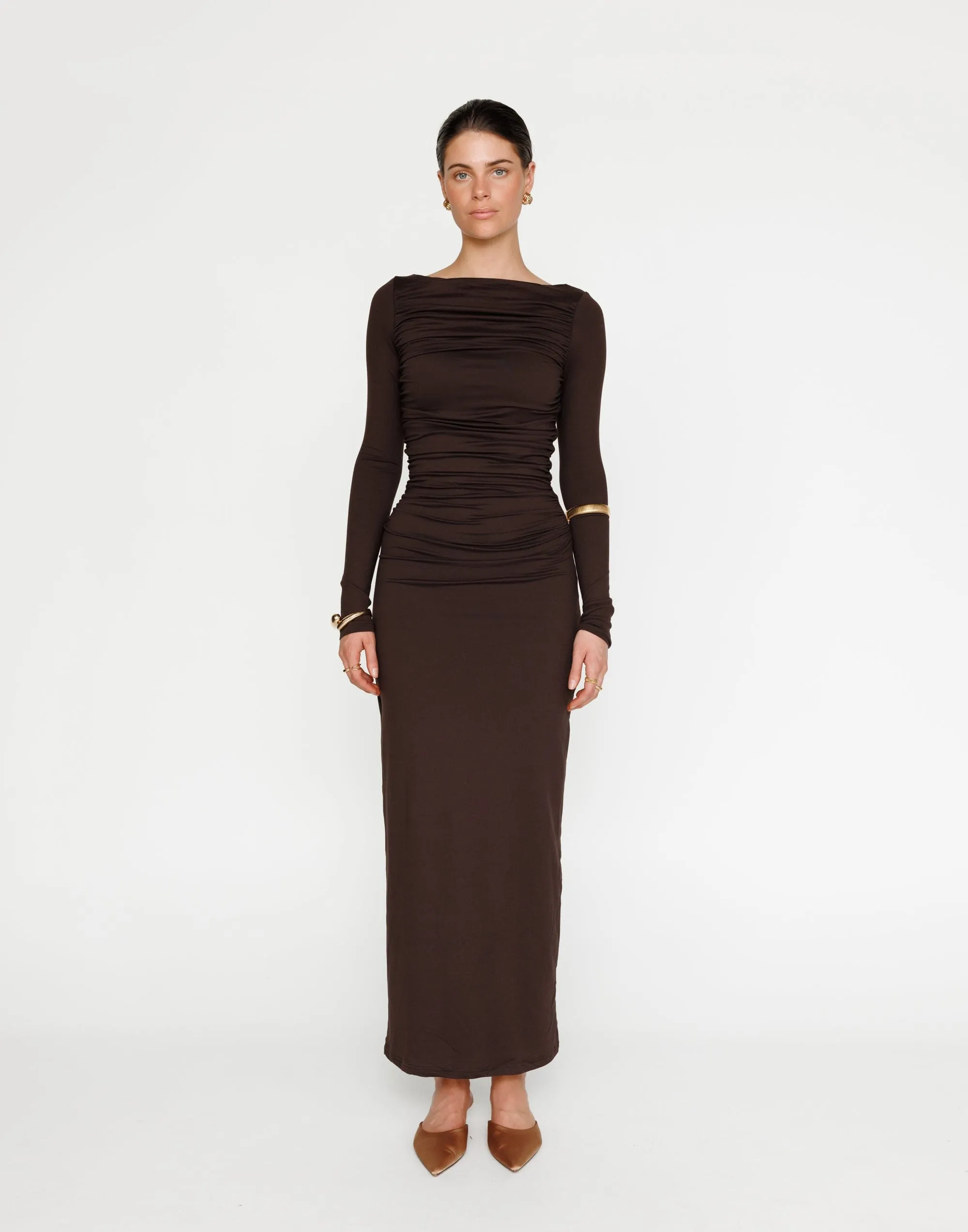 Natasha Maxi Dress (Chocolate)