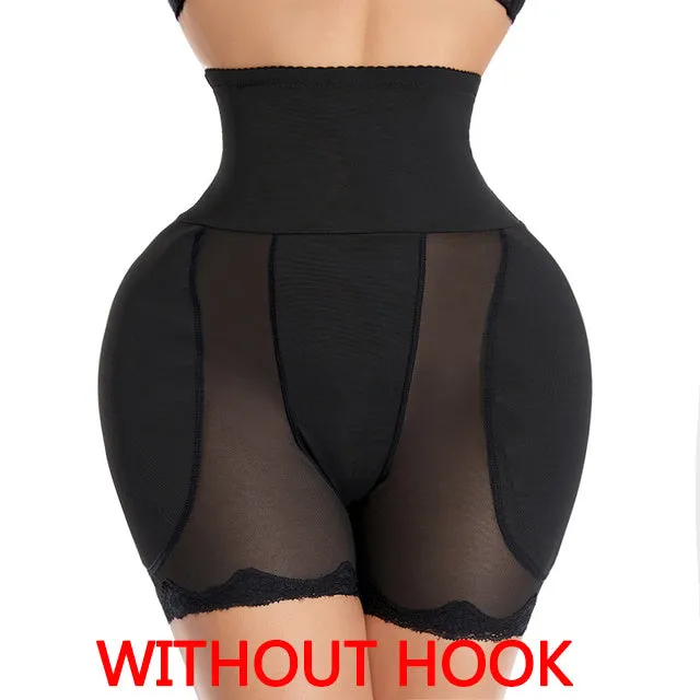 Nine-Row Adjustable Buckle Lace-Up  Crotch Mesh Waist Shaper Pants