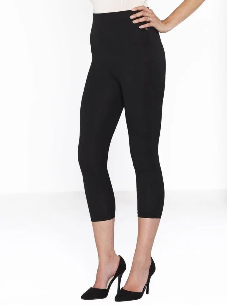 Postnatal Tummy Tight Control Capri Built-In Shaping 3/4 Legging