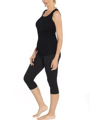 Postnatal Tummy Tight Control Capri Built-In Shaping 3/4 Legging