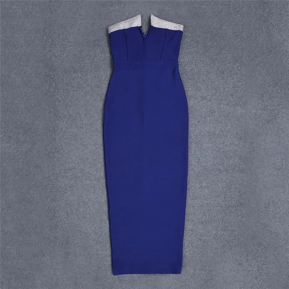 Pre Order:  Diamond Navy Tube Dress