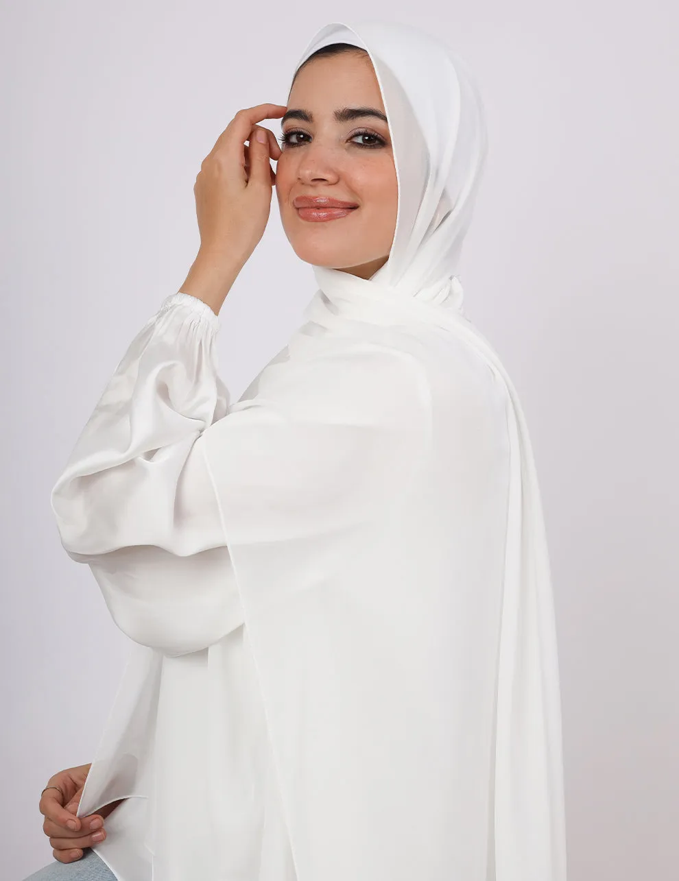 Premium Chiffon Hijab-Off White