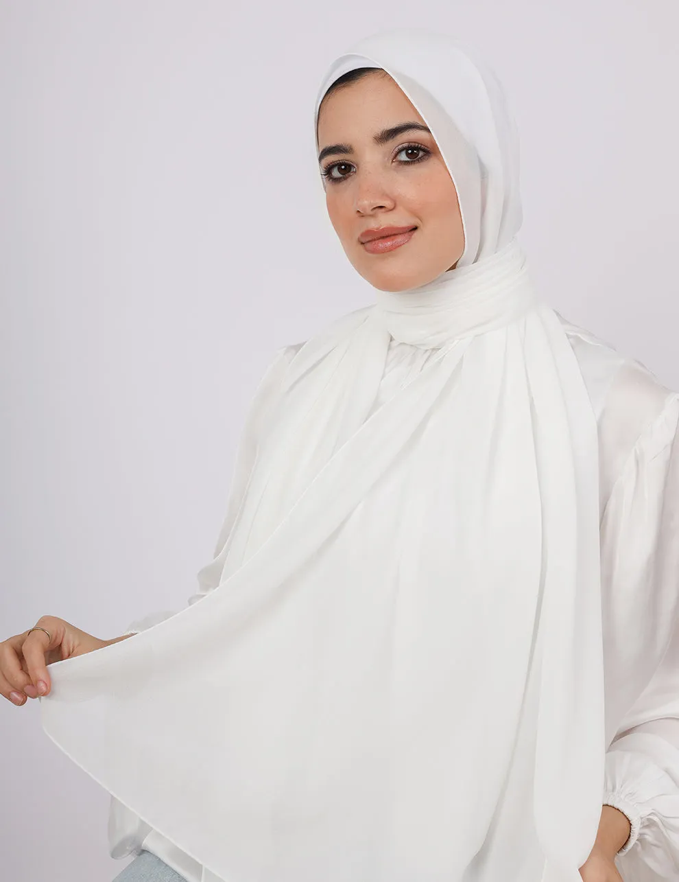 Premium Chiffon Hijab-Off White