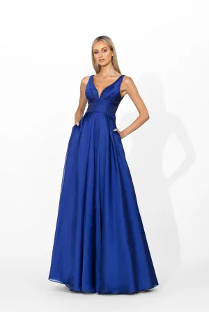 Priyanka Plunge Neck Ballgown