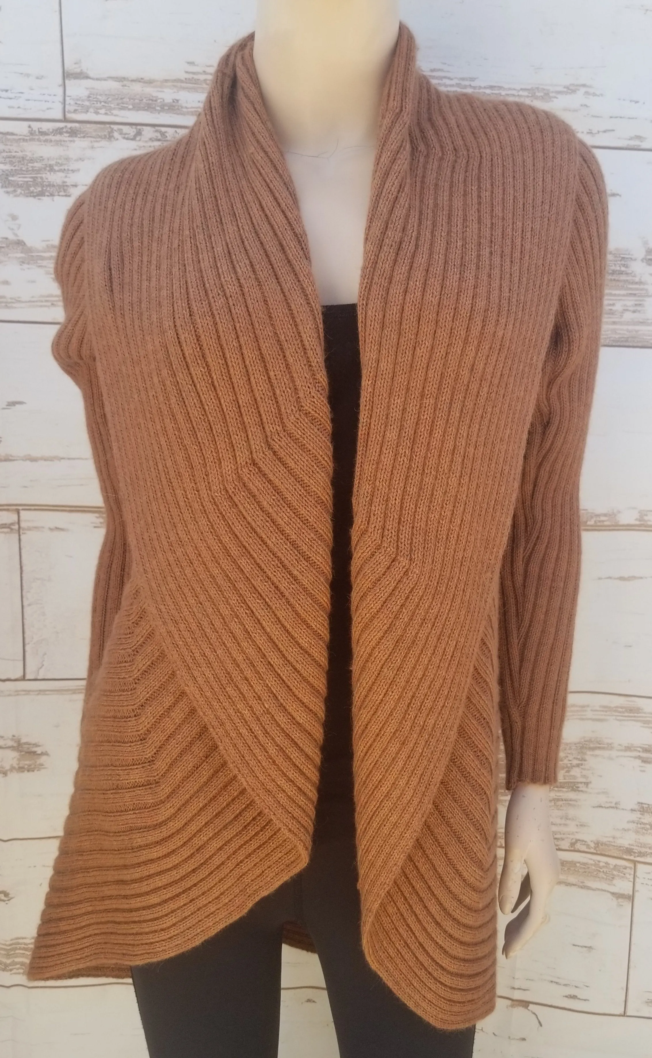 "Serena" Open Front Rounded Cardigan