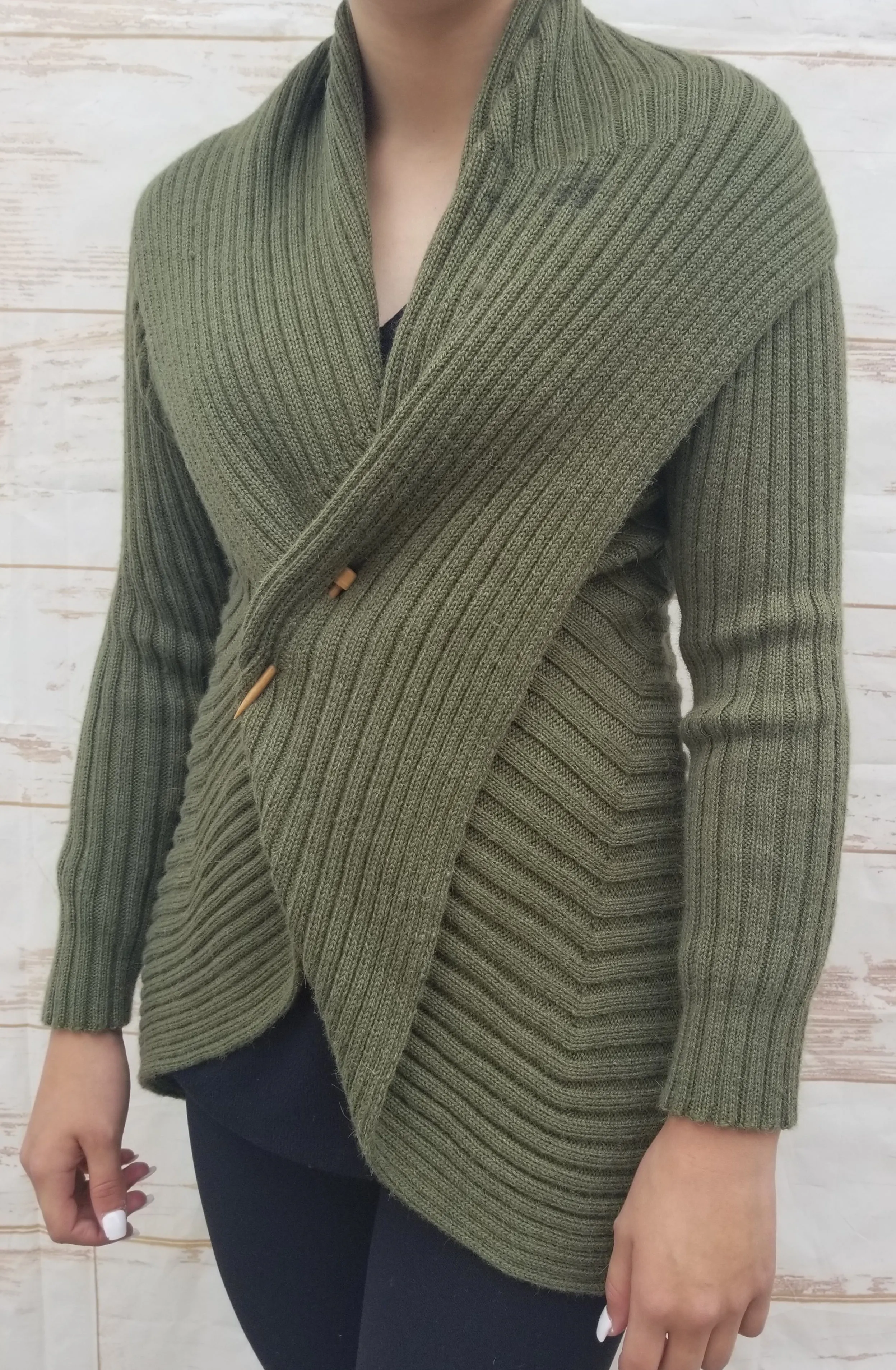 "Serena" Open Front Rounded Cardigan