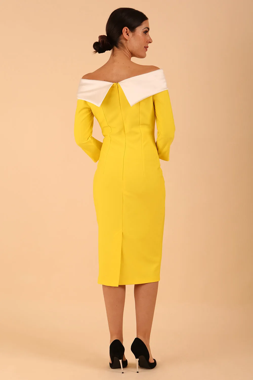 Rosalind Off Shoulder Bi-stretch Pencil Dress