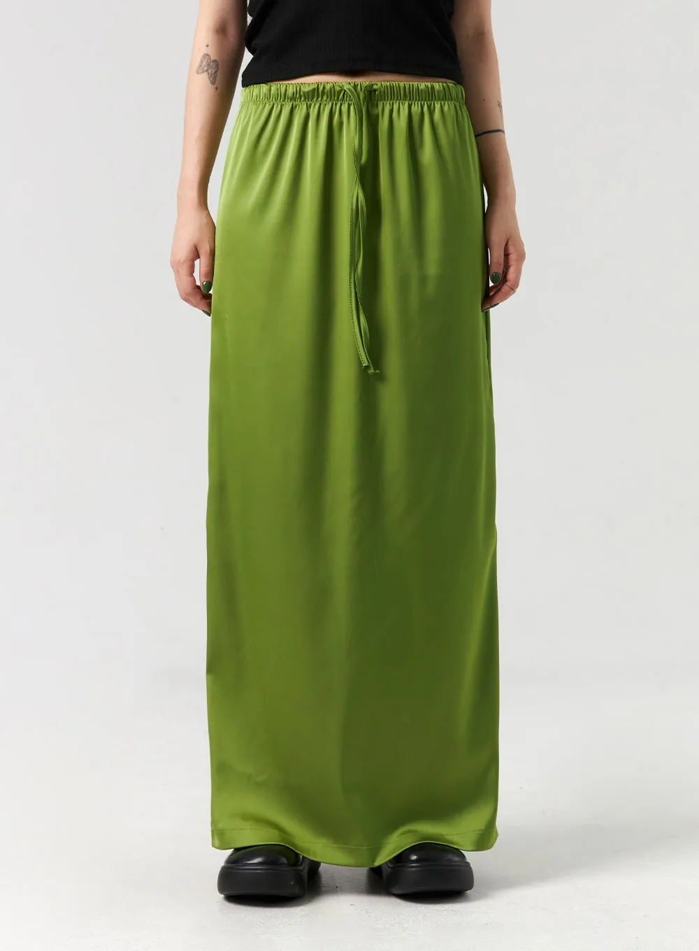 Satin Maxi Skirt CL328