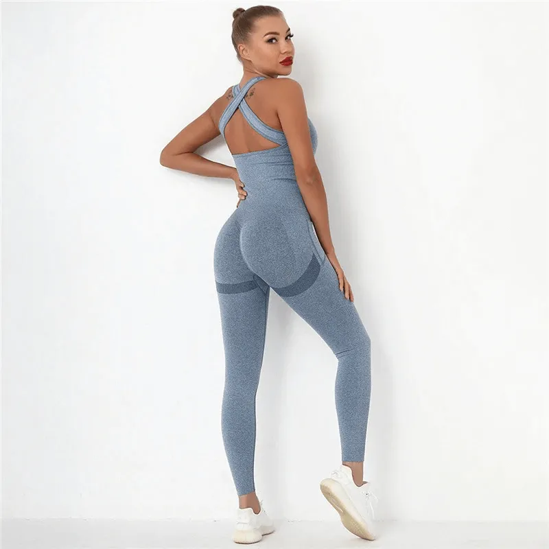 Seamless Bodysuit High Waist with Hips Push Up / Women's Gym Clothing - SF0021