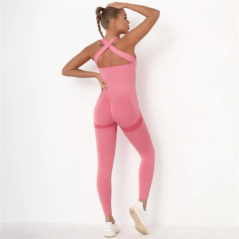 Seamless Bodysuit High Waist with Hips Push Up / Women's Gym Clothing - SF0021