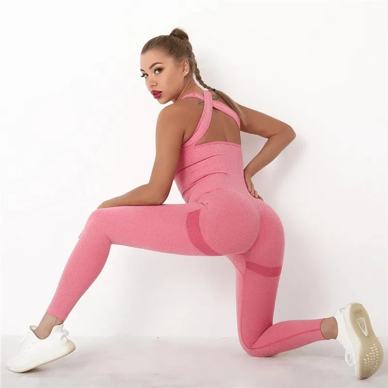 Seamless Bodysuit High Waist with Hips Push Up / Women's Gym Clothing - SF0021