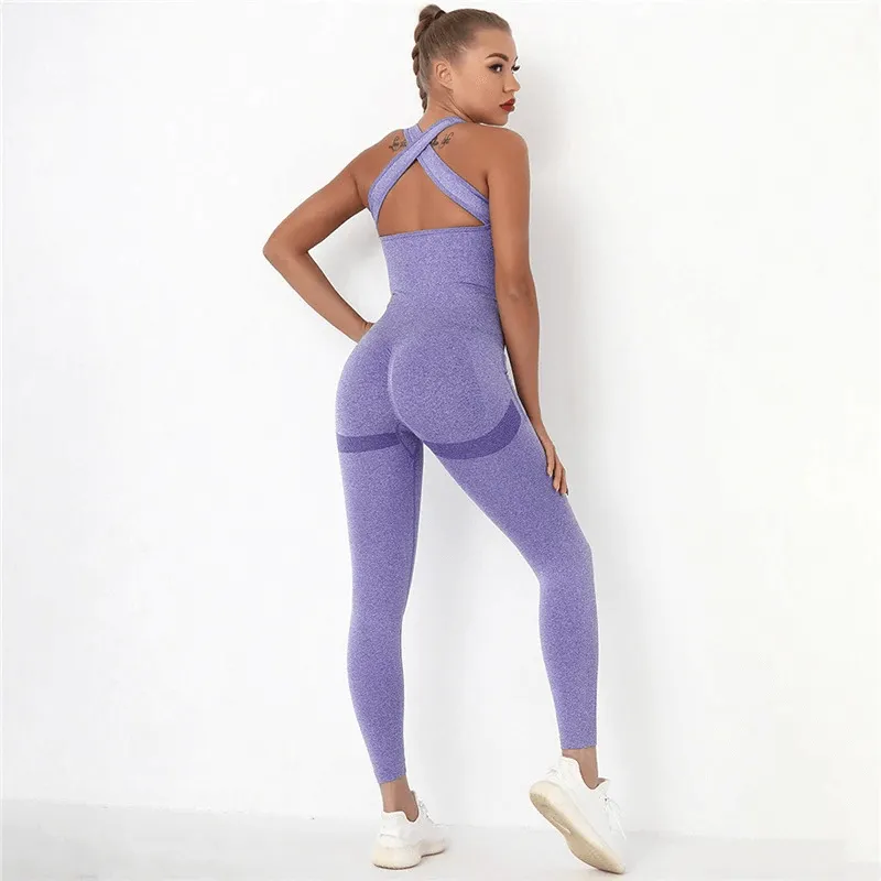 Seamless Bodysuit High Waist with Hips Push Up / Women's Gym Clothing - SF0021