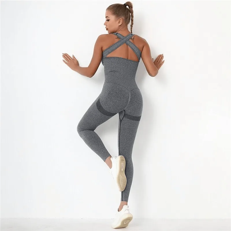 Seamless Bodysuit High Waist with Hips Push Up / Women's Gym Clothing - SF0021