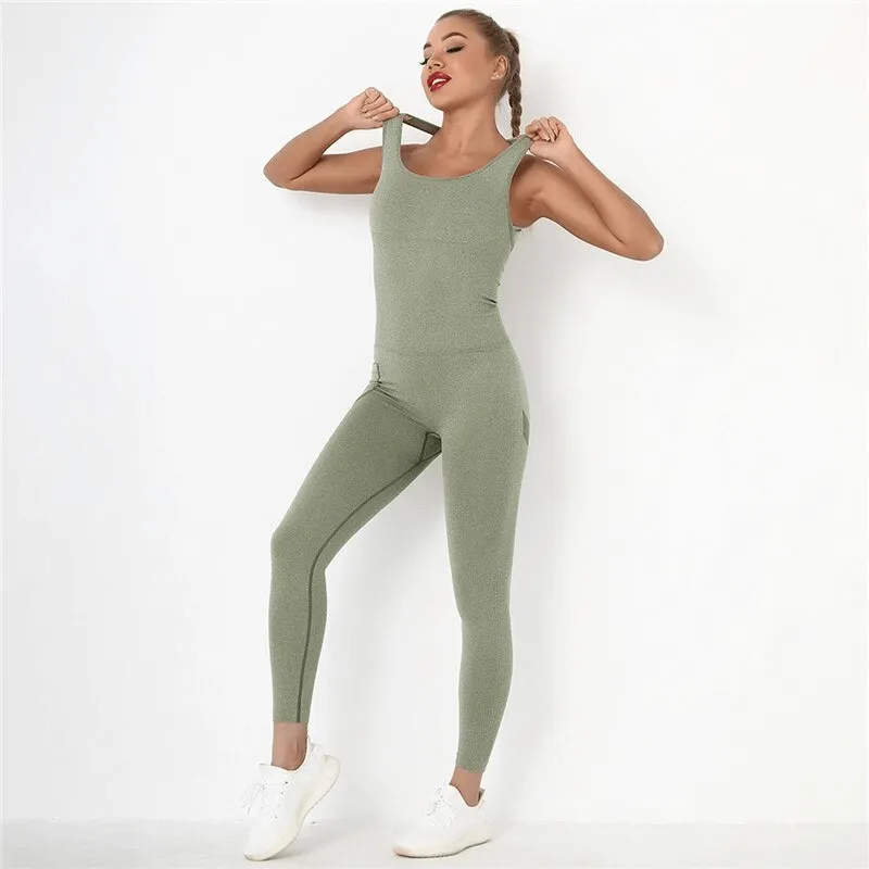 Seamless Bodysuit High Waist with Hips Push Up / Women's Gym Clothing - SF0021