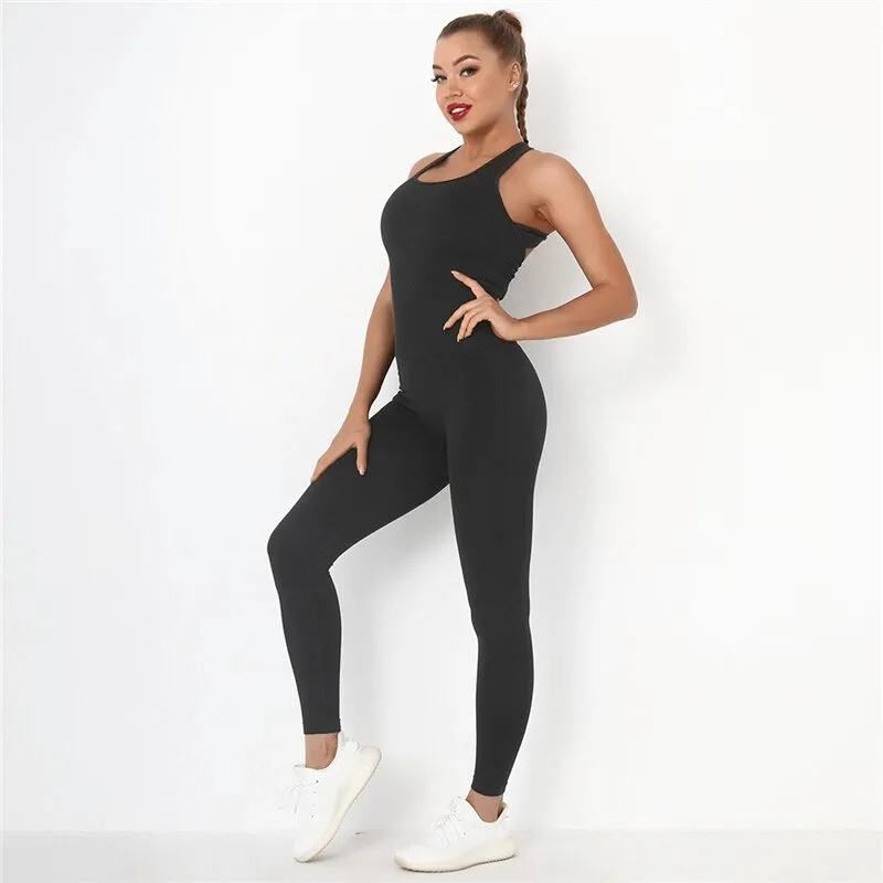 Seamless Bodysuit High Waist with Hips Push Up / Women's Gym Clothing - SF0021