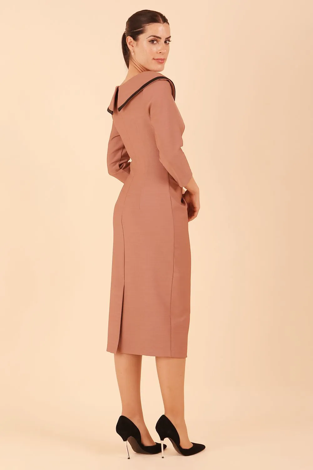 Seed Elsye 3/4 Sleeve Midi Length Pencil Dress