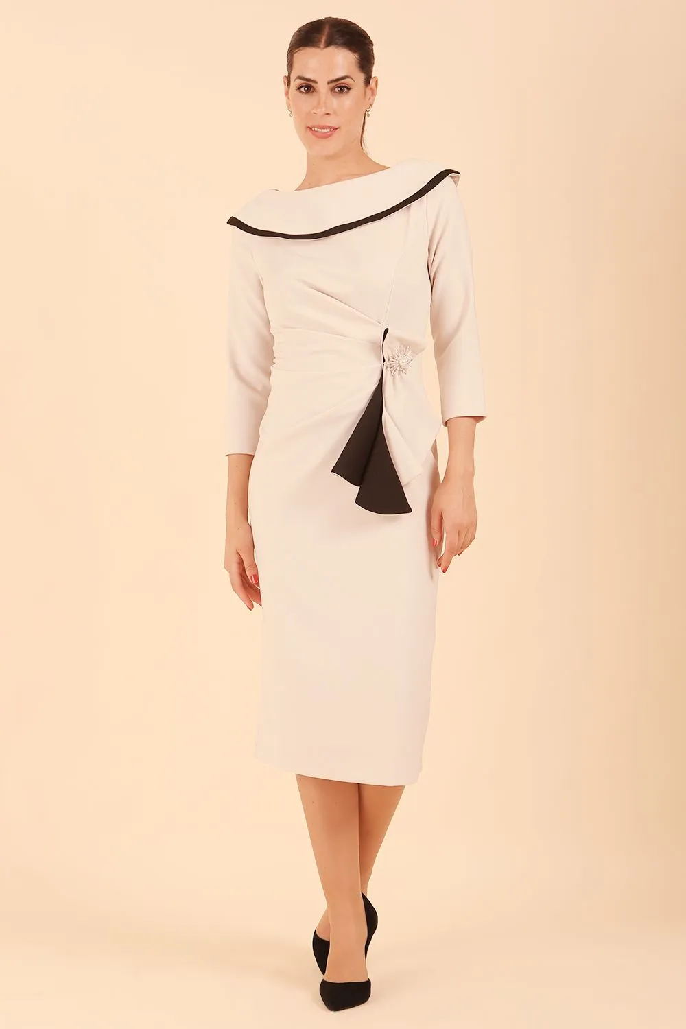 Seed Elsye 3/4 Sleeve Midi Length Pencil Dress