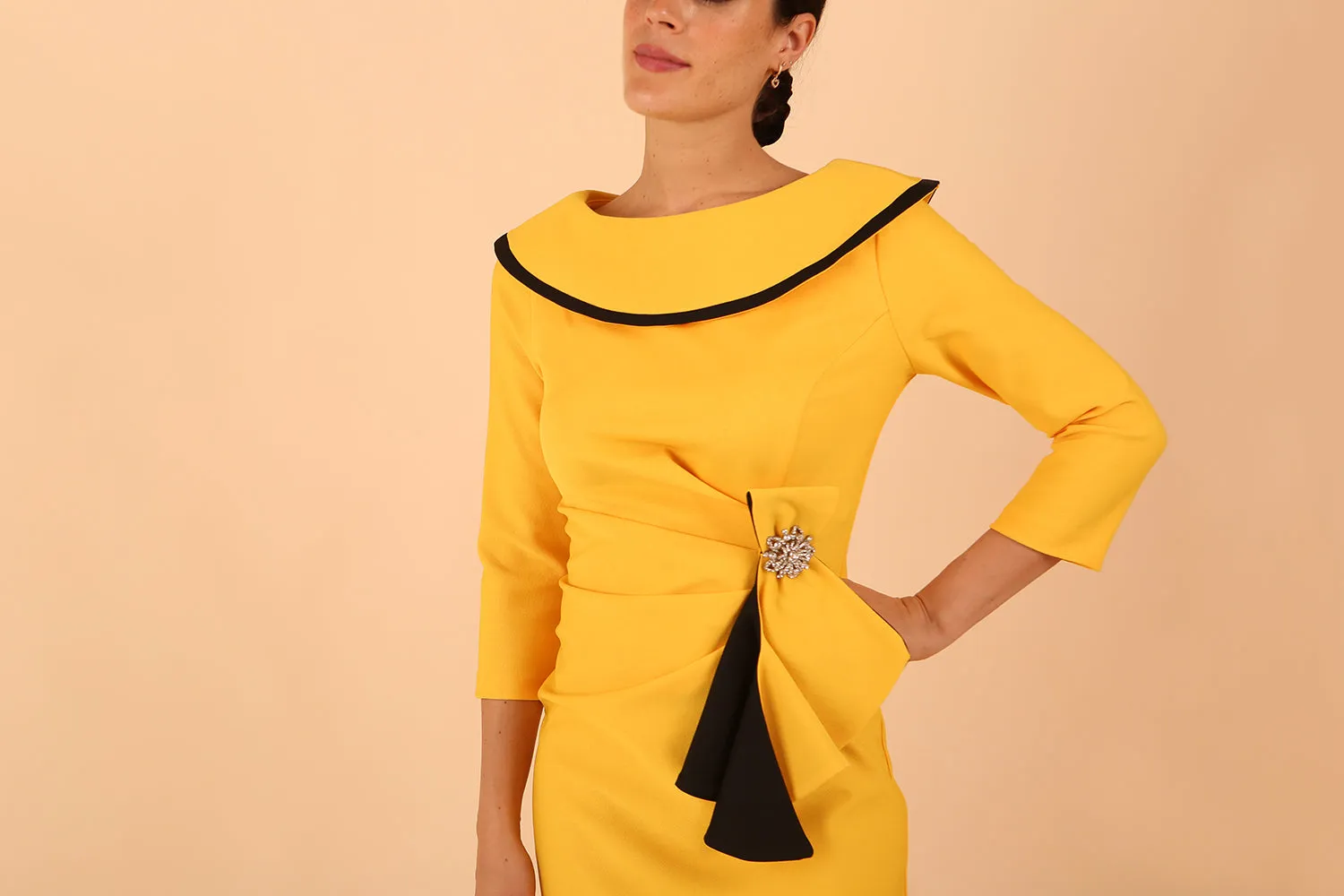 Seed Elsye 3/4 Sleeve Midi Length Pencil Dress