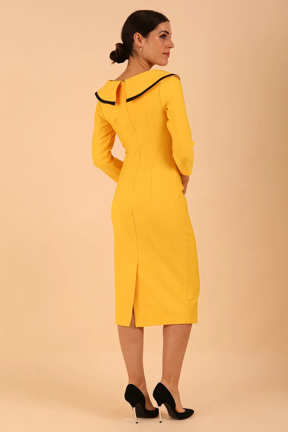 Seed Elsye 3/4 Sleeve Midi Length Pencil Dress