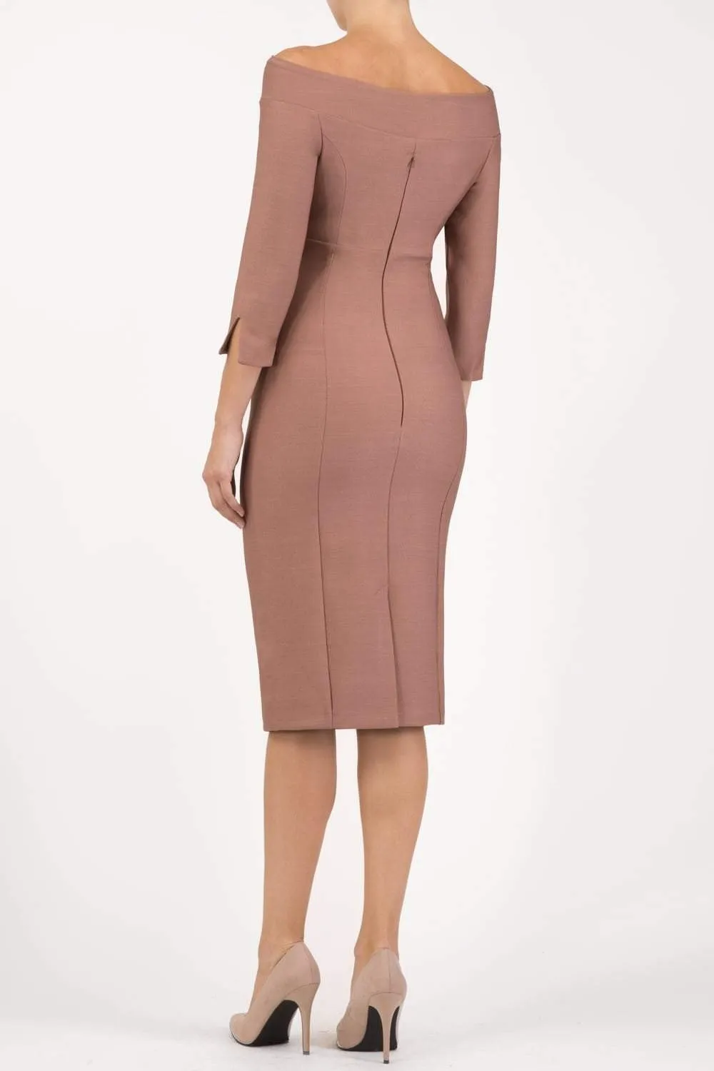 Seed Miranda Bardot Neckline Pencil Dress