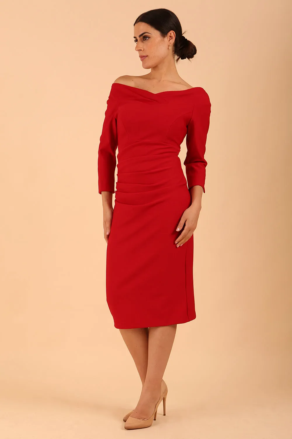 Seed Miranda Bardot Neckline Pencil Dress