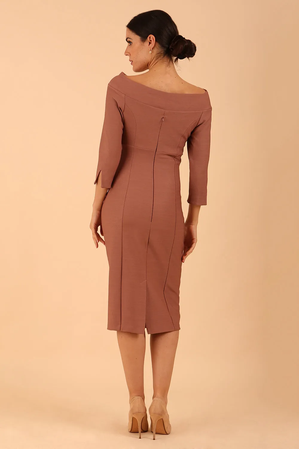 Seed Miranda Bardot Neckline Pencil Dress